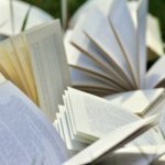books, book pages, pitched